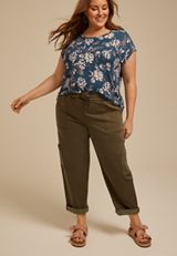 Plus Size 24/7 Floral Clara Tee, C3123, small