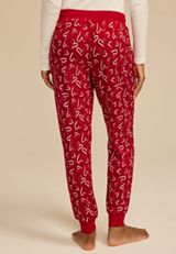 Sketch Heart Print Jogger Pajama Pants, C2842, small