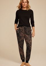 Animal Print Jogger Pajama Pants, C1756, small