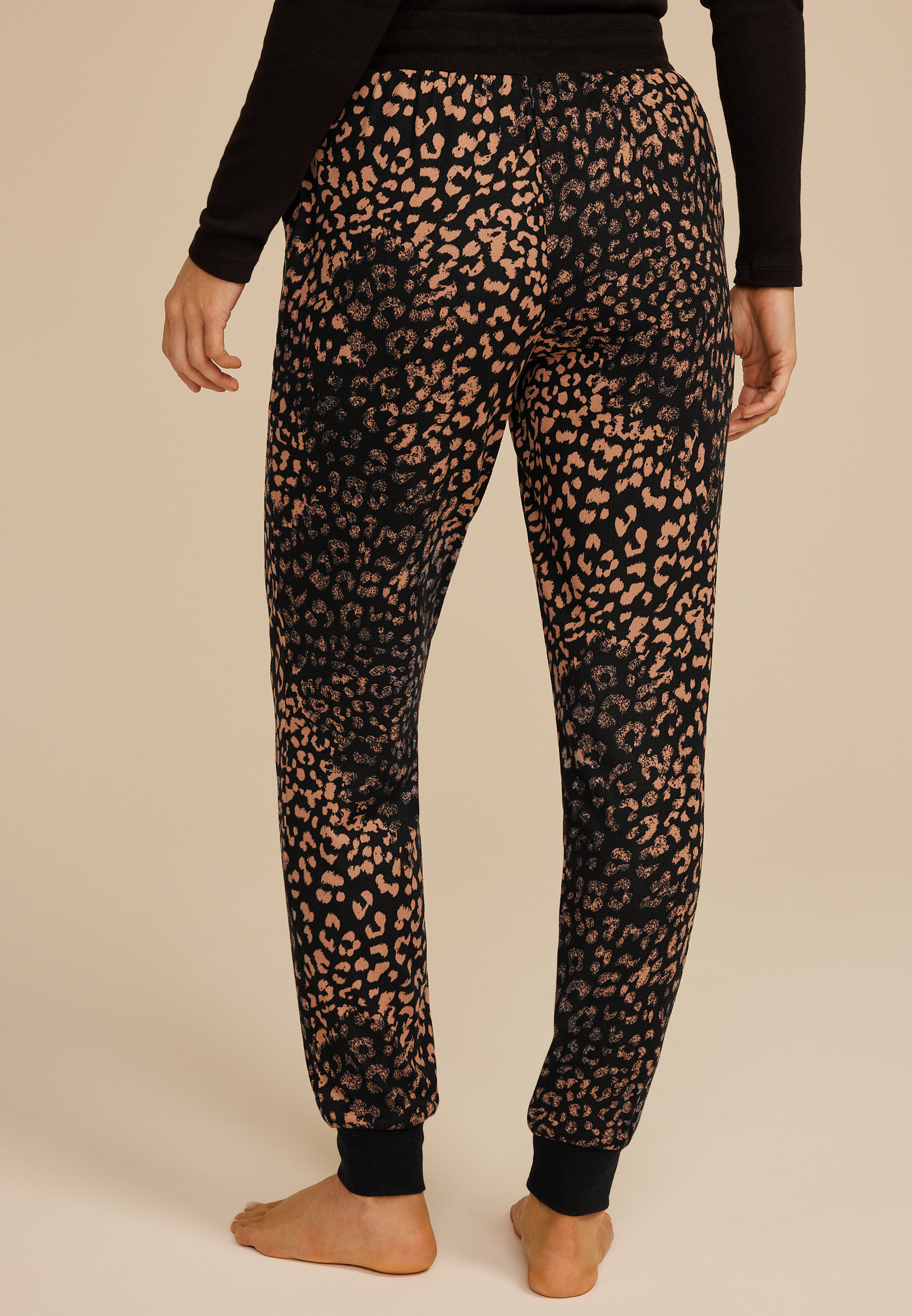 Animal Print Jogger Pajama Pants, C1756, large