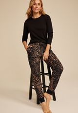 Animal Print Jogger Pajama Pants, C1756, small