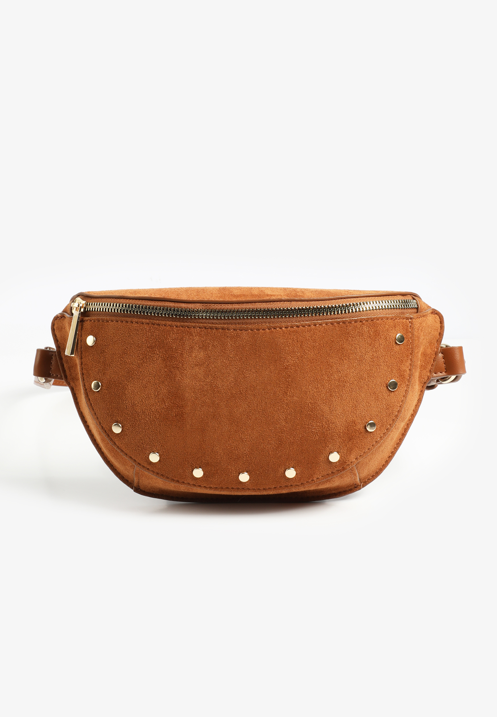 Microsuede Studded Belt Bag