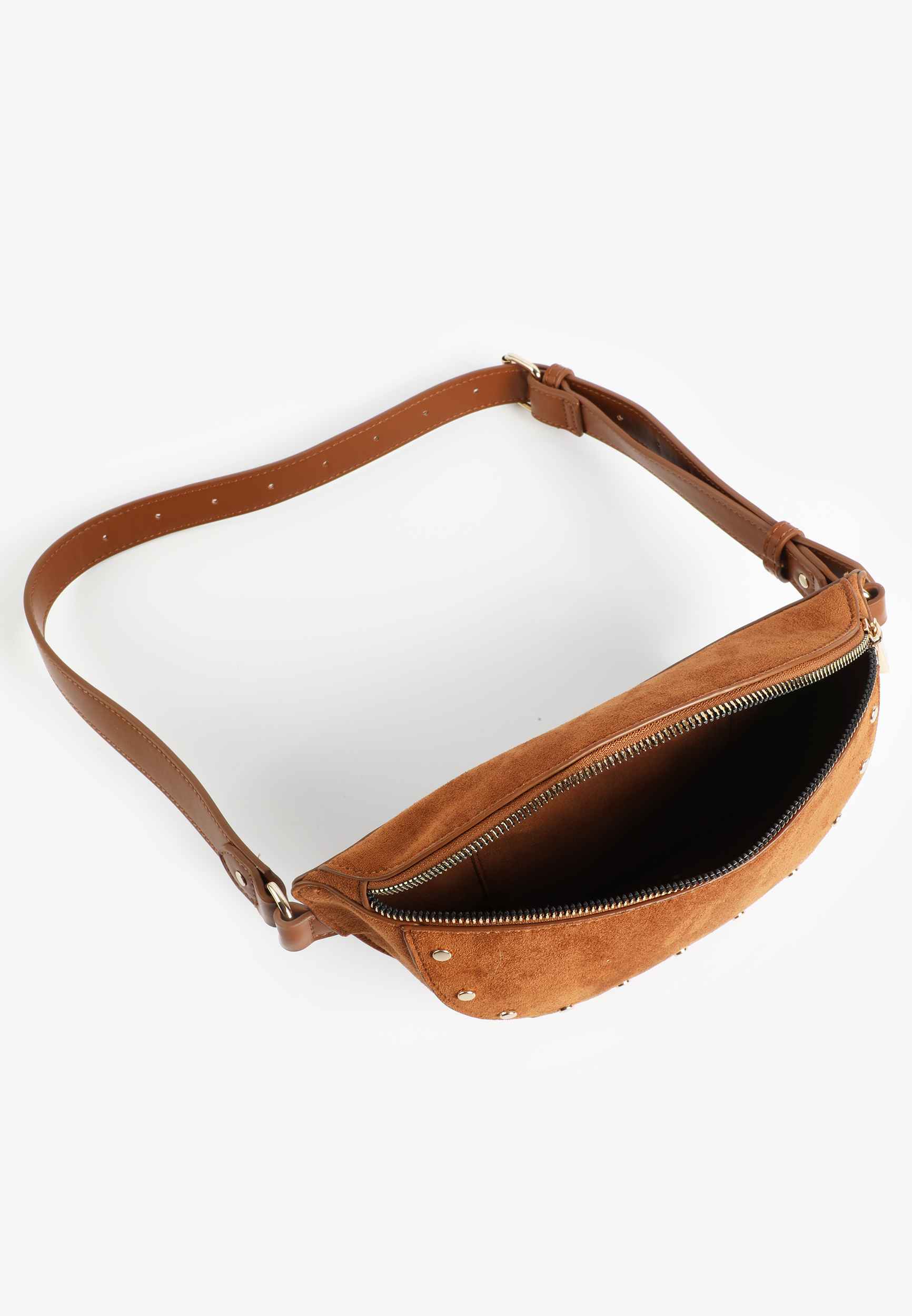 Microsuede Studded Belt Bag, C1144, large