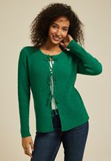 Tie Front Ribbed Cardigan, C9558, small