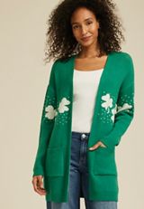 Clover Open Front Cardigan, C9559, small