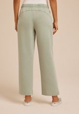 Washed Terry High Rise Wide Leg Cropped Pant, C7225, small
