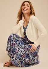 Solid Long Sleeve Dress Cardigan, C8232, small