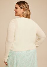 Plus Size Solid Long Sleeve Dress Cardigan, C8232, small
