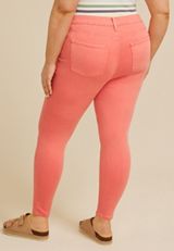 Plus Size m jeans by maurices&trade; High Rise Rose of Sharon Color Jegging, C2011, small