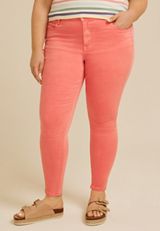 Plus Size m jeans by maurices&trade; High Rise Rose of Sharon Color Jegging, C2011, small