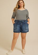 Plus Size m jeans by maurices&trade; High Rise Dark Soft 6in Short, C258, small