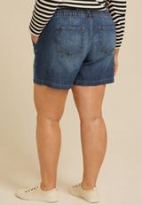 Plus Size m jeans by maurices&trade; High Rise Dark Soft 6in Short, C258, small