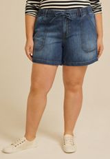 Plus Size m jeans by maurices&trade; High Rise Dark Soft 6in Short, C258, small