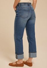 m jeans by maurices™ High Rise Tie Waist Relaxed Straight Ankle Jean, C3337, small
