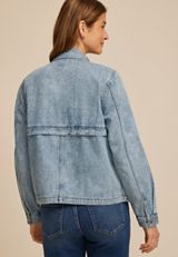 Cinch Hem Denim Jacket, C3337, small