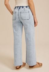 Flying Monkey&trade; High Rise Raw Hem Soft Wide Leg Jean, C2806, small