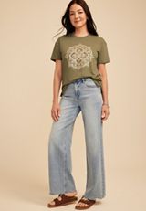 Lotus Mandala Relaxed Fit Graphic Tee, C4153, small