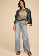 Lotus Mandala Relaxed Fit Graphic Tee, C4153, small