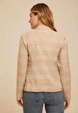 Woven Plaid Blazer, C5872, small