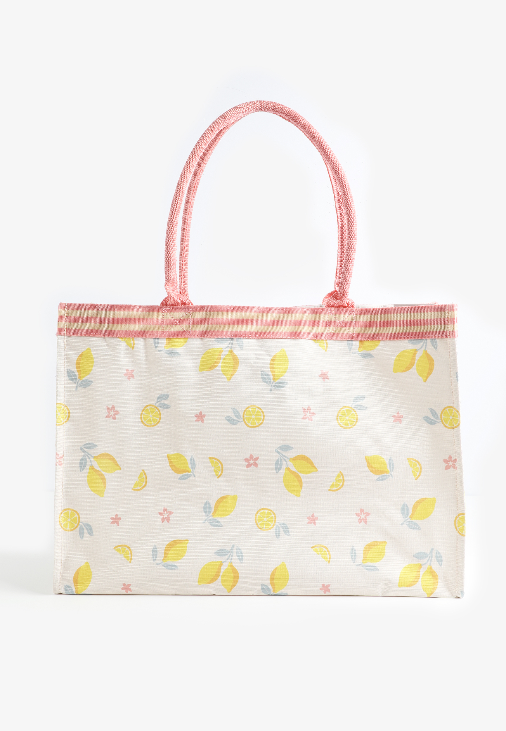 Lemon Print Carryall Tote Bag