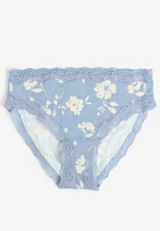 True Stretch Jersey High Waist Floral Bikini Panty, C8499, small