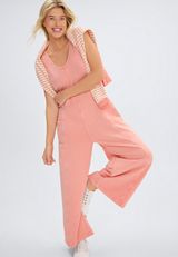 Bare Washed Terry Jumpsuit, C3204, small