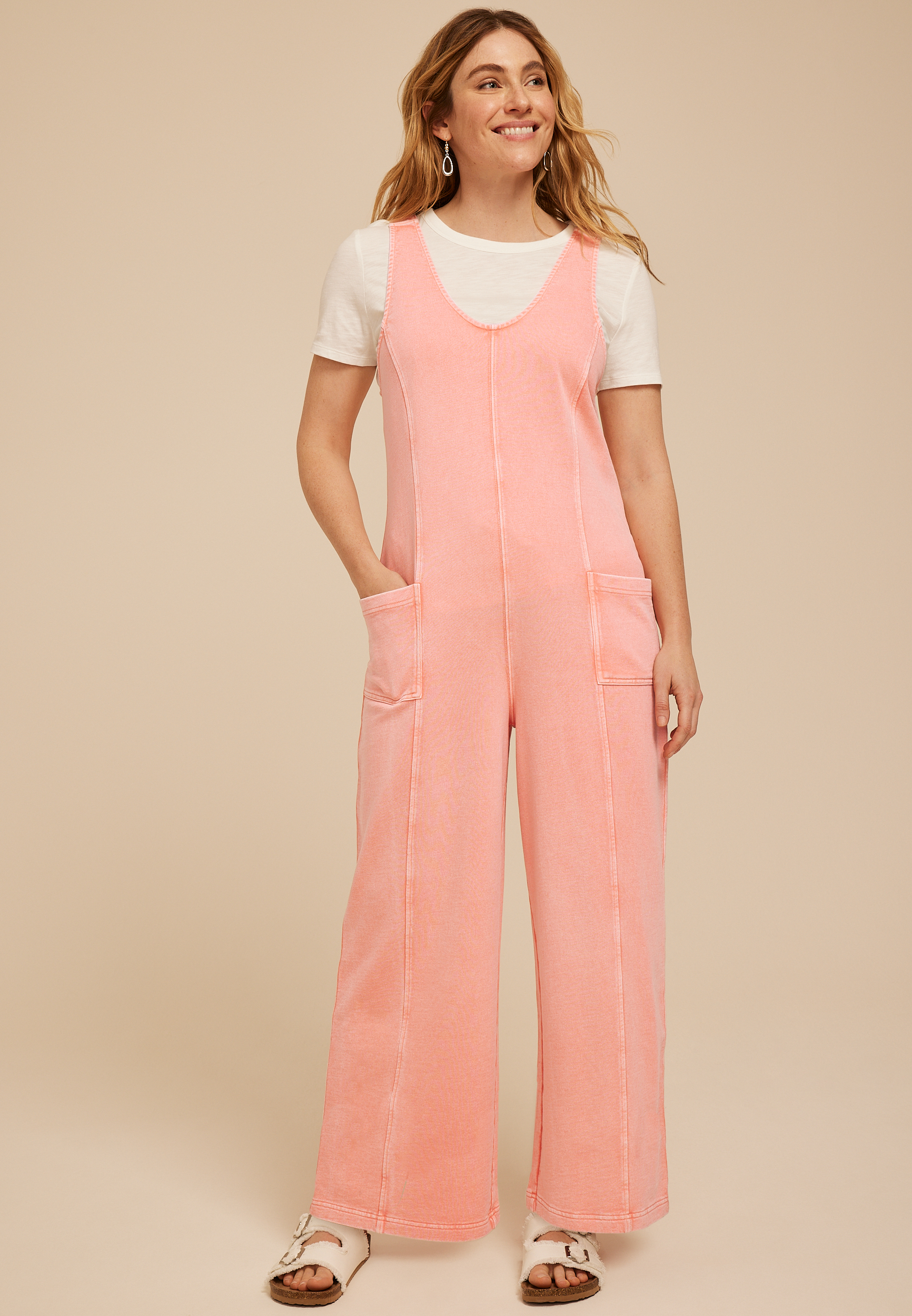 Bare Washed Terry Jumpsuit, C3204, large
