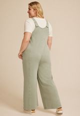 Plus Size Bare Washed Terry Jumpsuit, GREEN BAY, small