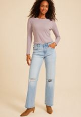 KanCan&trade; High Rise Open Ripped Relaxed Straight Jean, C2806, small