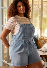 Plus Size m jeans by maurices&trade; Soft Denim 5in Shortall, C3337, small