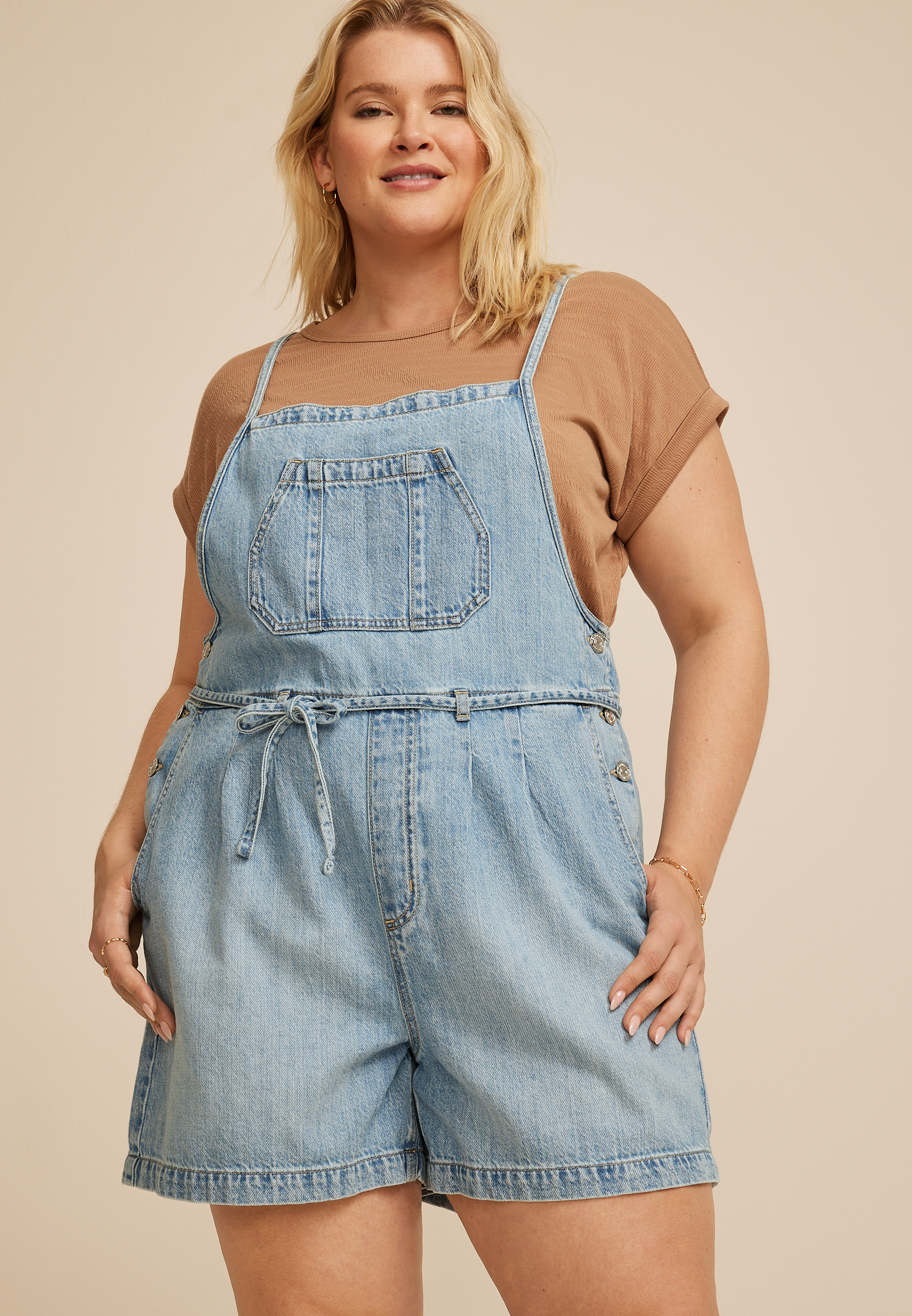 Plus Size m jeans by maurices&trade; Soft Denim 5in Shortall, C3337, large