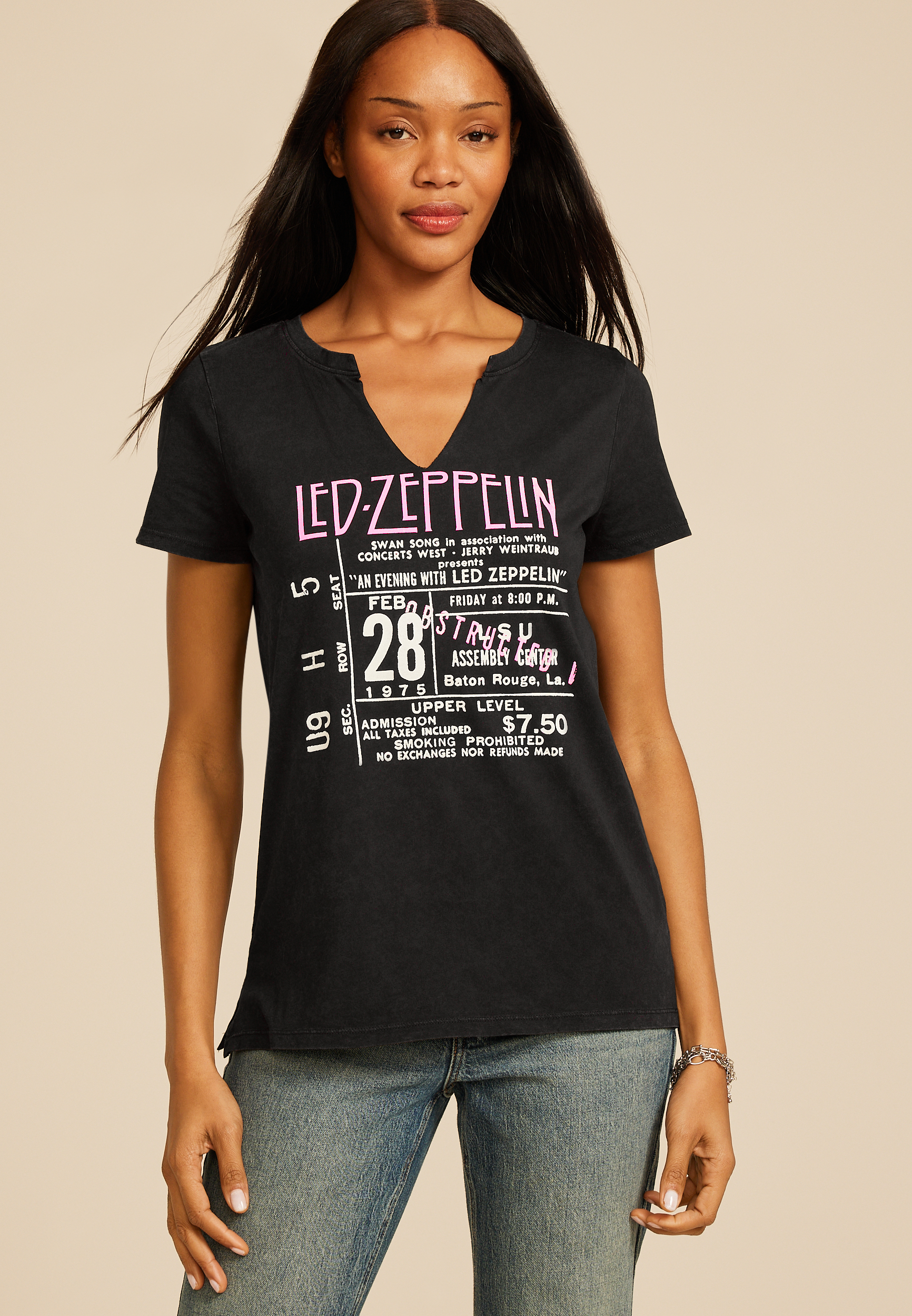 【完売品】TEEN BOOP スリーブデザインデニムシャツ Led Zeppelin Classic Fit Graphic Tee | maurices