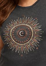 Plus Size Celestial Sun And Moon Classic Fit Graphic Tee, C125, small