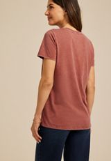 Studded Floral Longhorn Classic Fit Graphic Tee, C9083, small