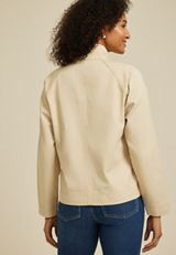 Tan Canvas Utility Jacket, C210, small