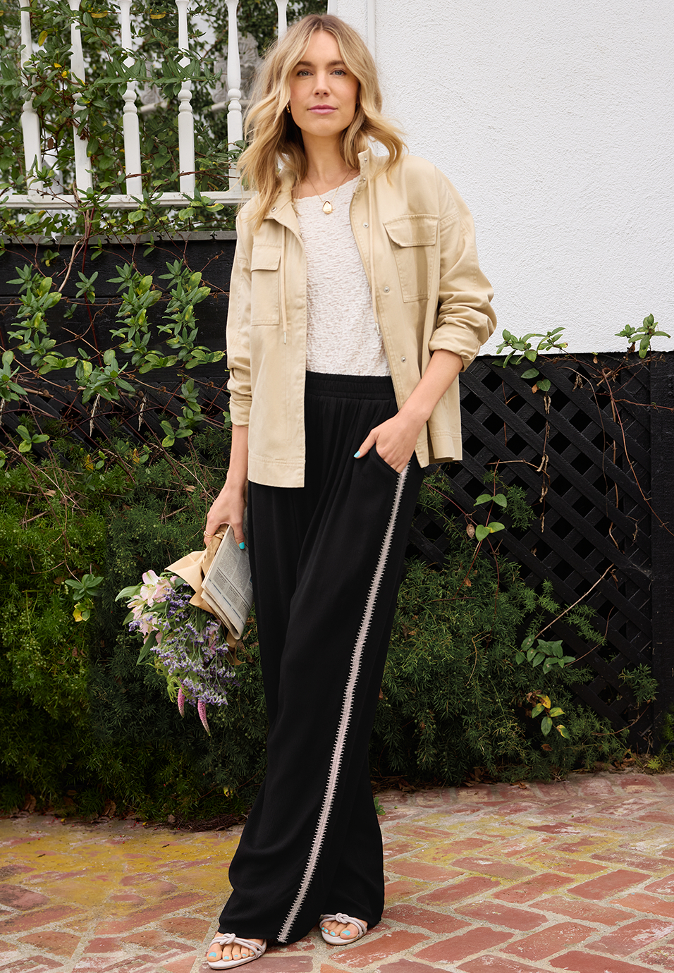 Tan Canvas Utility Jacket, C210, large