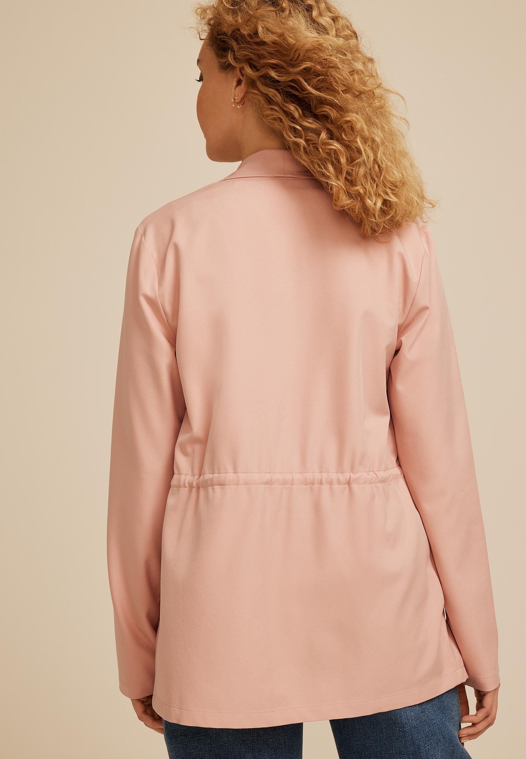 Waterfall Cinched Blazer - thumbnail 2