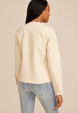 Biker Twill Jacket, CREAM, small