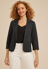 Cropped Textured Versa Blazer, C9764, small