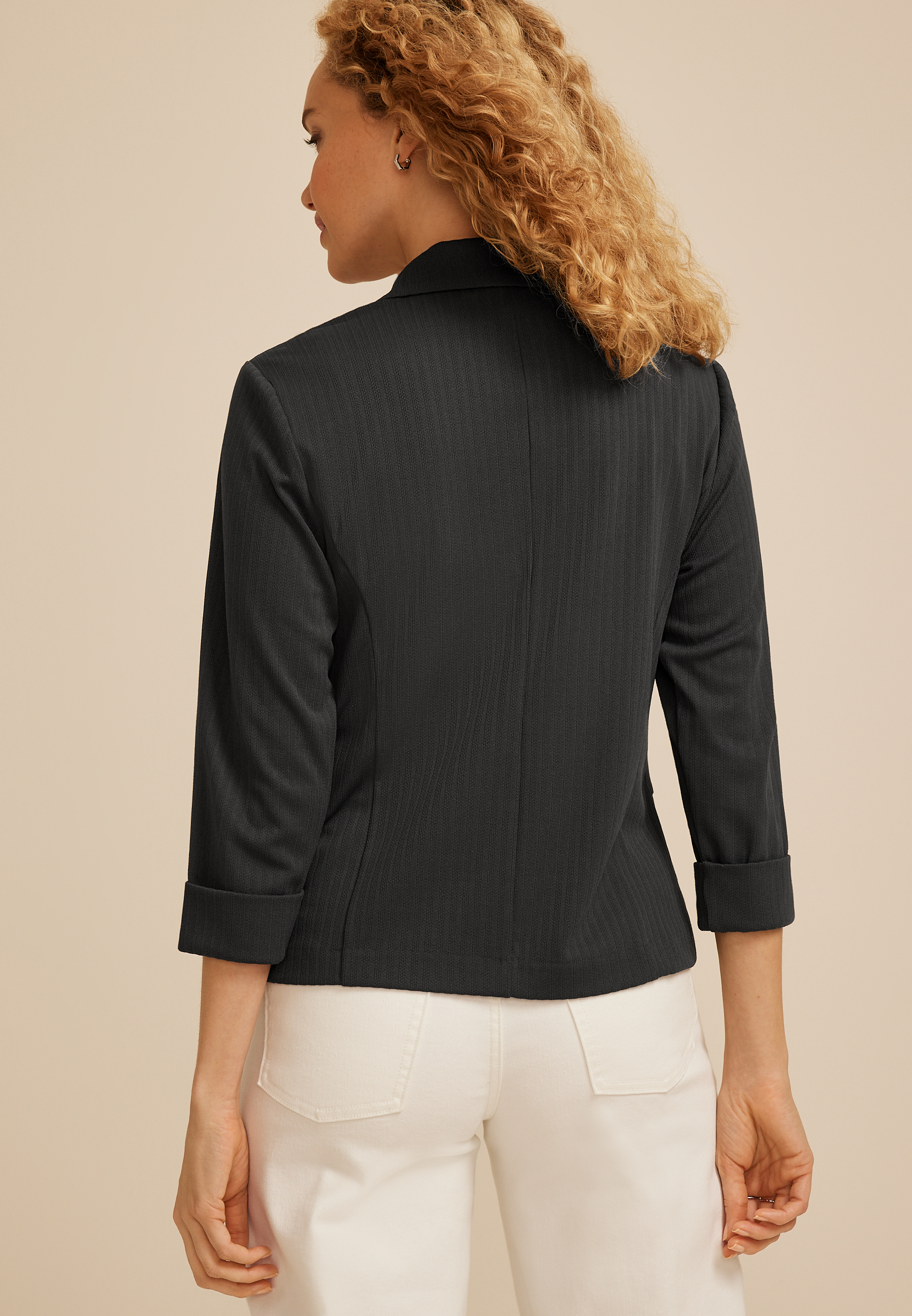 Cropped Textured Versa Blazer, C9764, large