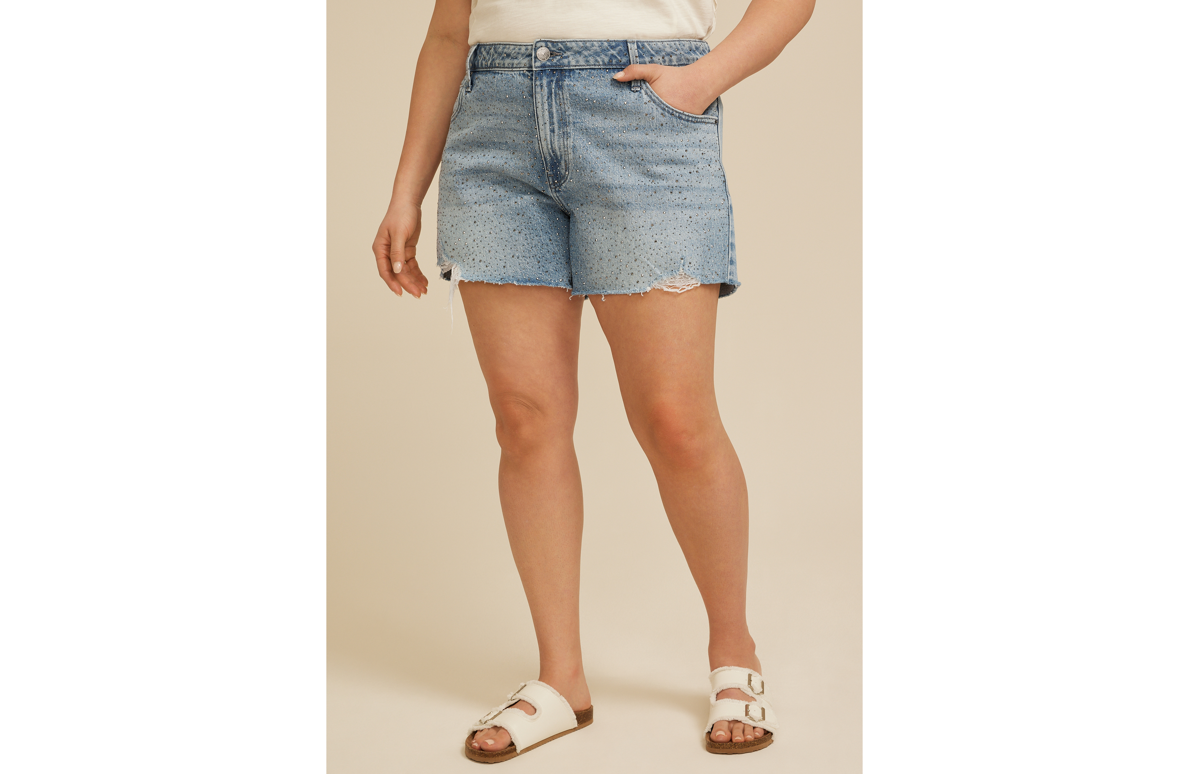 Plus m jeans by maurices™ Sparkle High Rise 5in Short