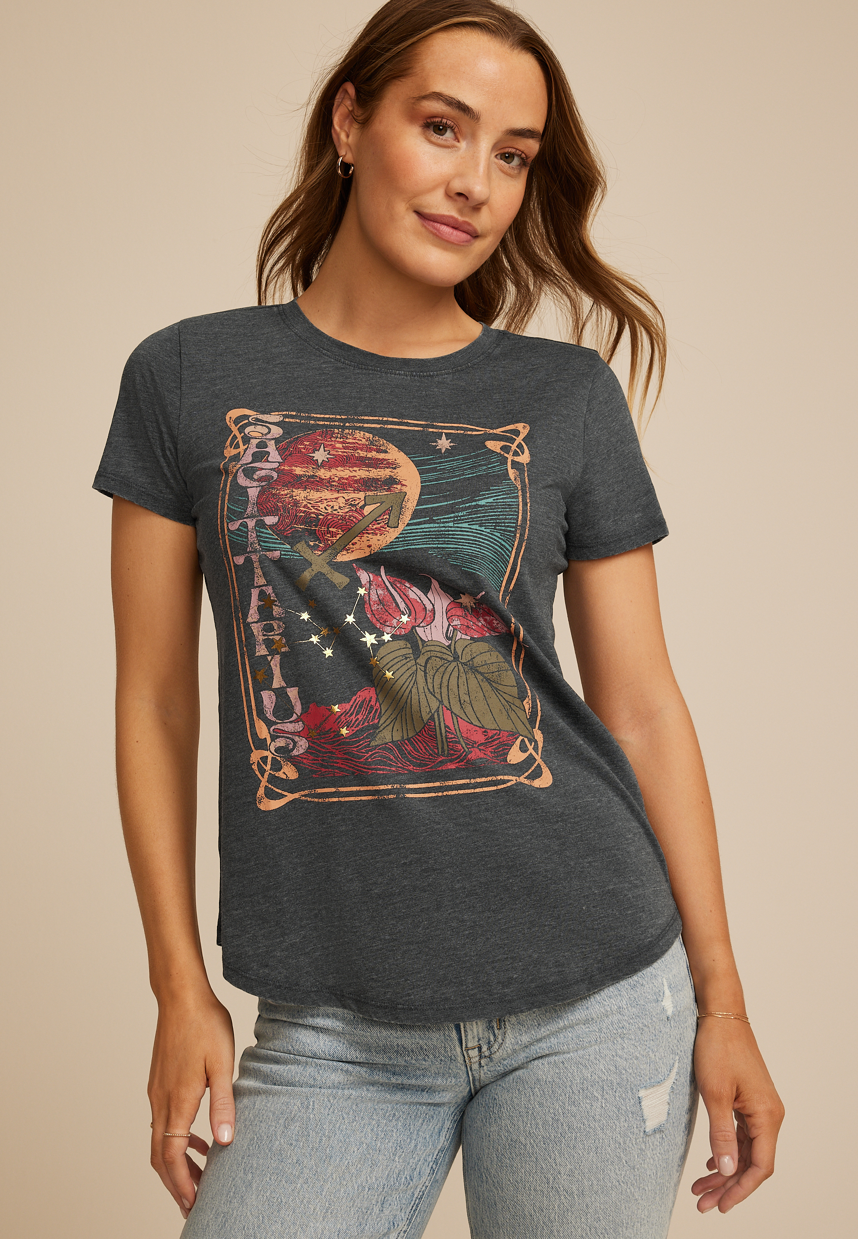 Zodiac Signs Classic Fit Graphic Tee - thumbnail 4