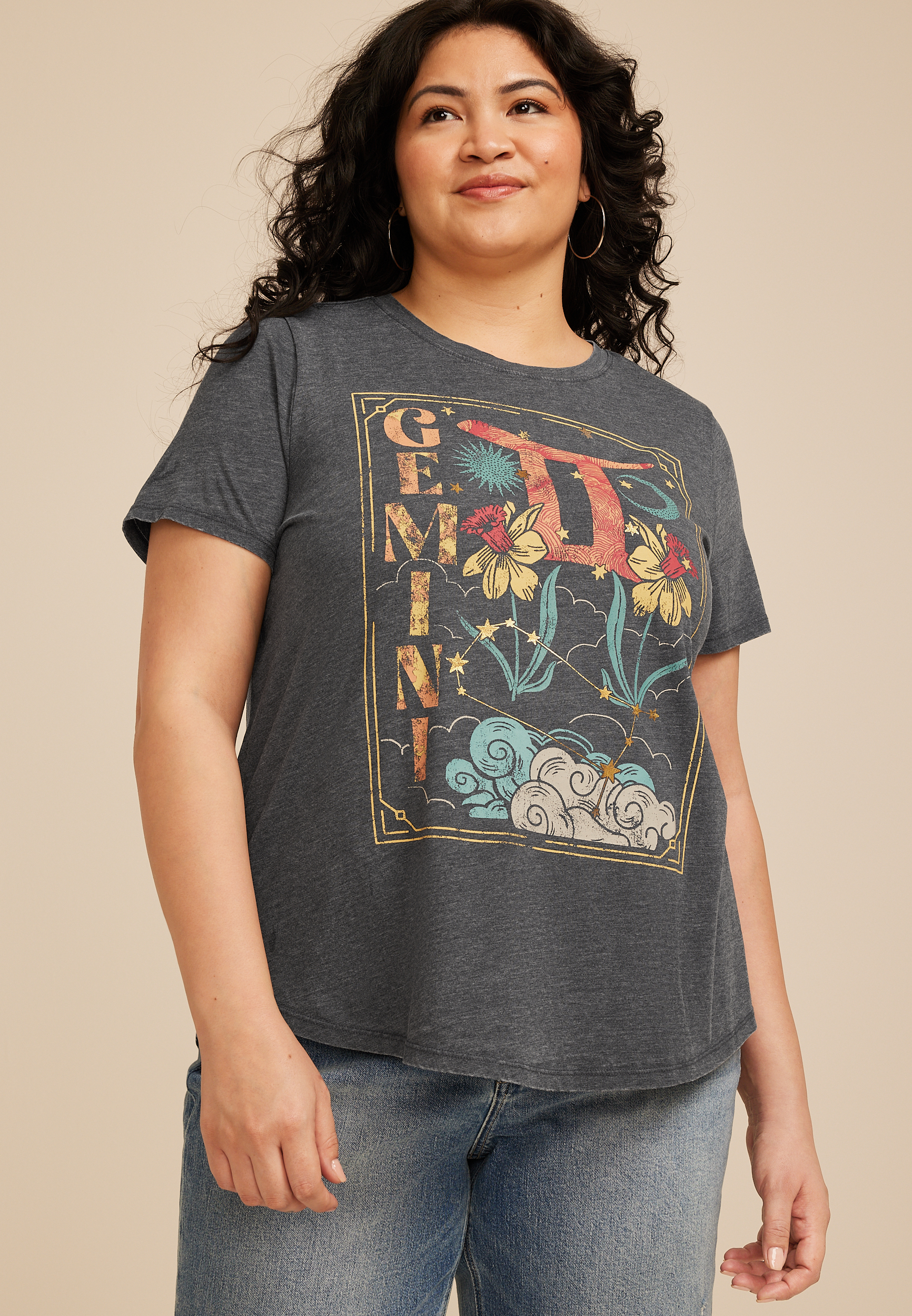 Plus Size Zodiac Signs Classic Fit Graphic Tee