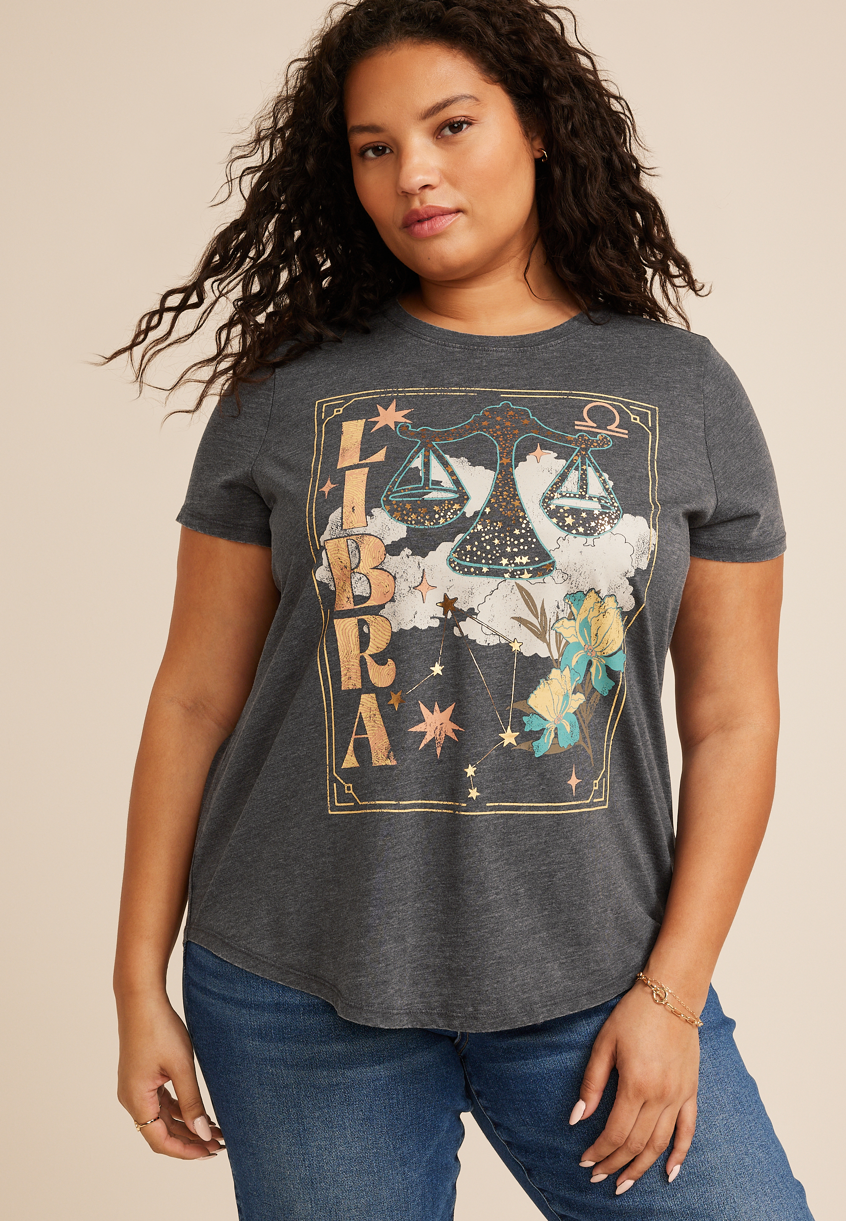 Plus Size Zodiac Signs Classic Fit Graphic Tee