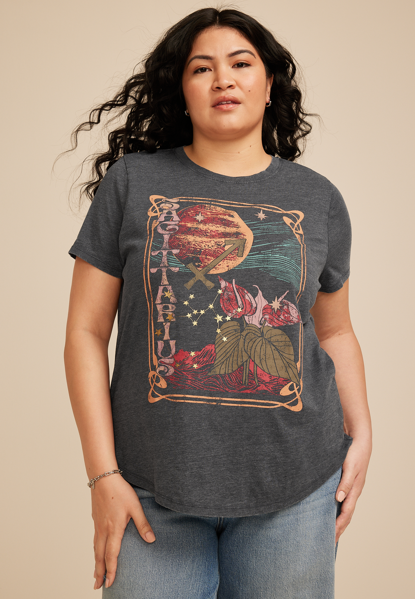 Plus Size Zodiac Signs Classic Fit Graphic Tee