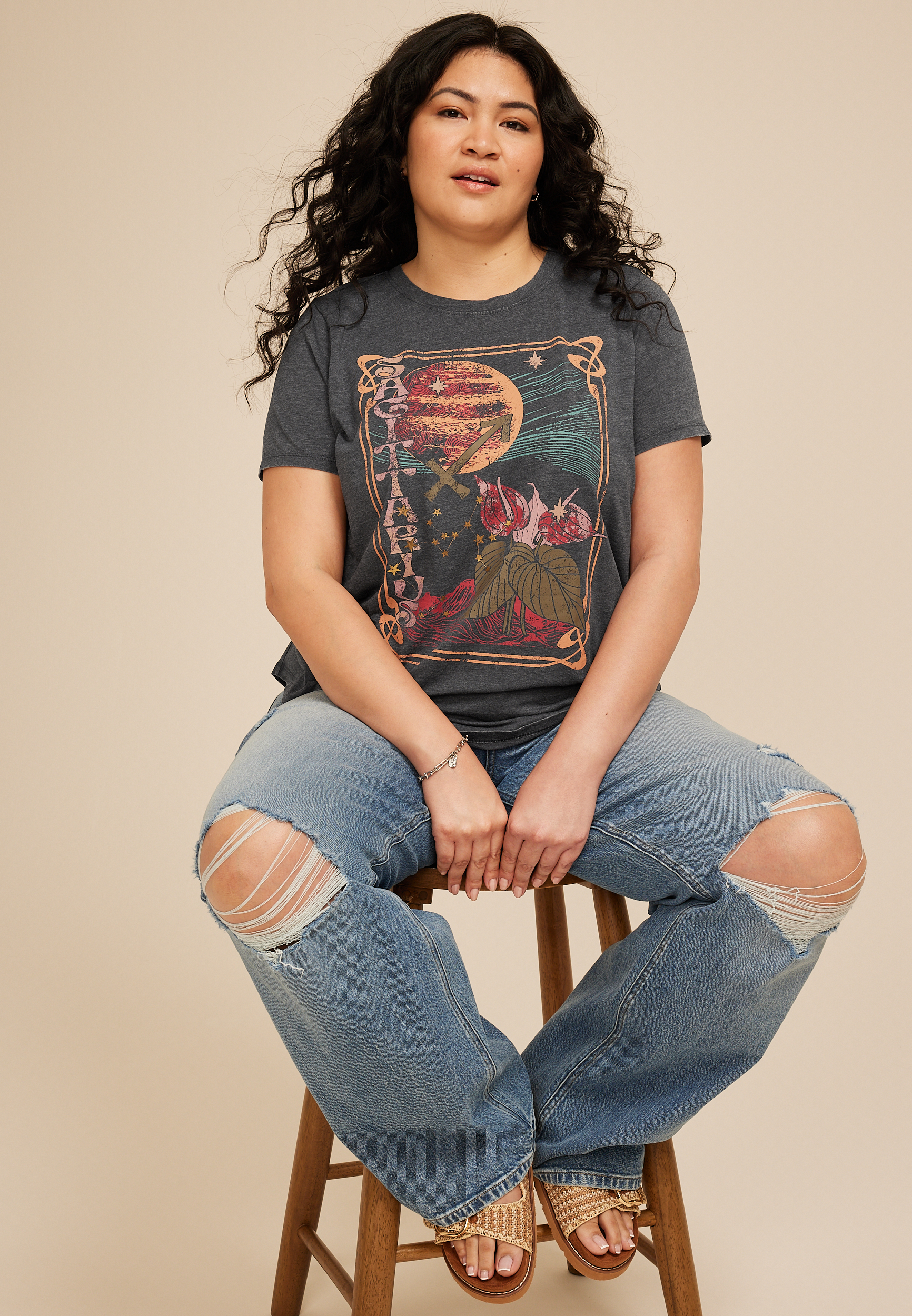Plus Size Zodiac Signs Classic Fit Graphic Tee - thumbnail 3