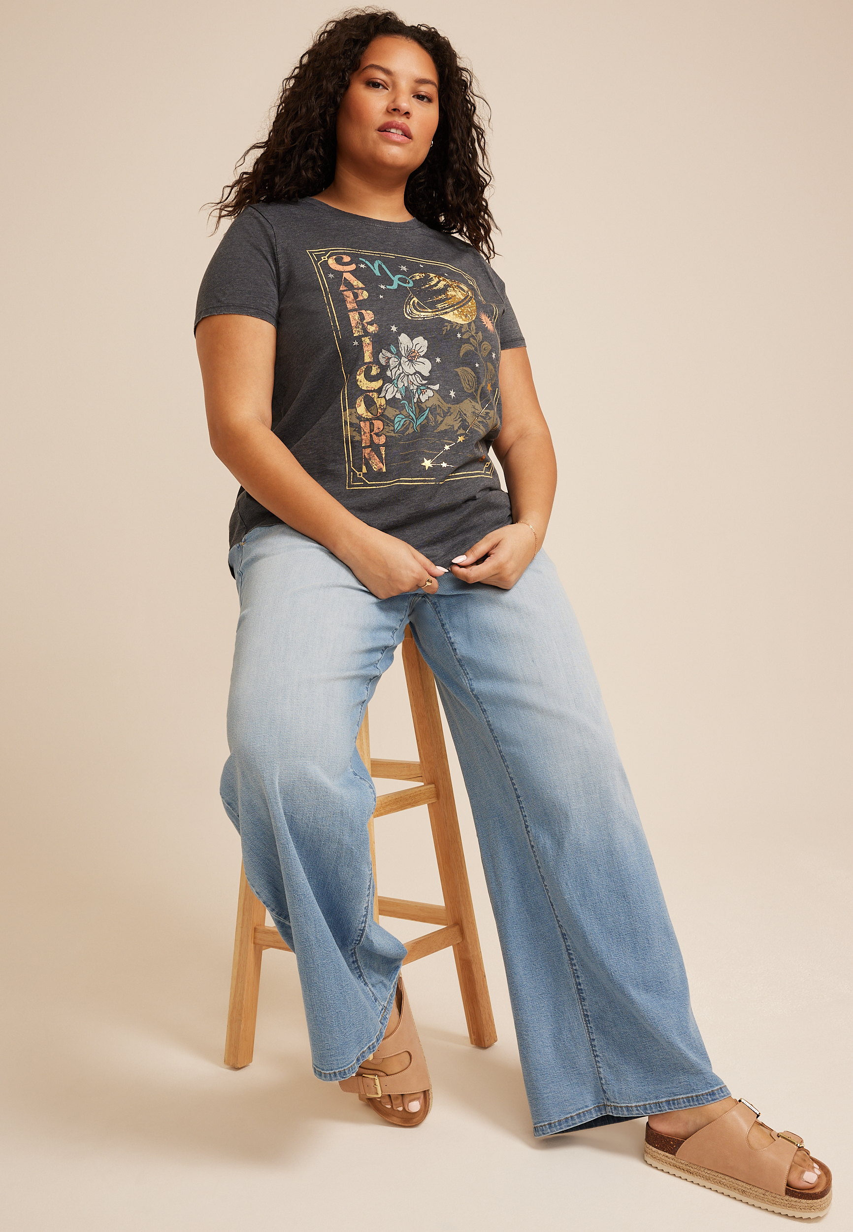 Plus Size Zodiac Signs Classic Fit Graphic Tee, C6642, large
