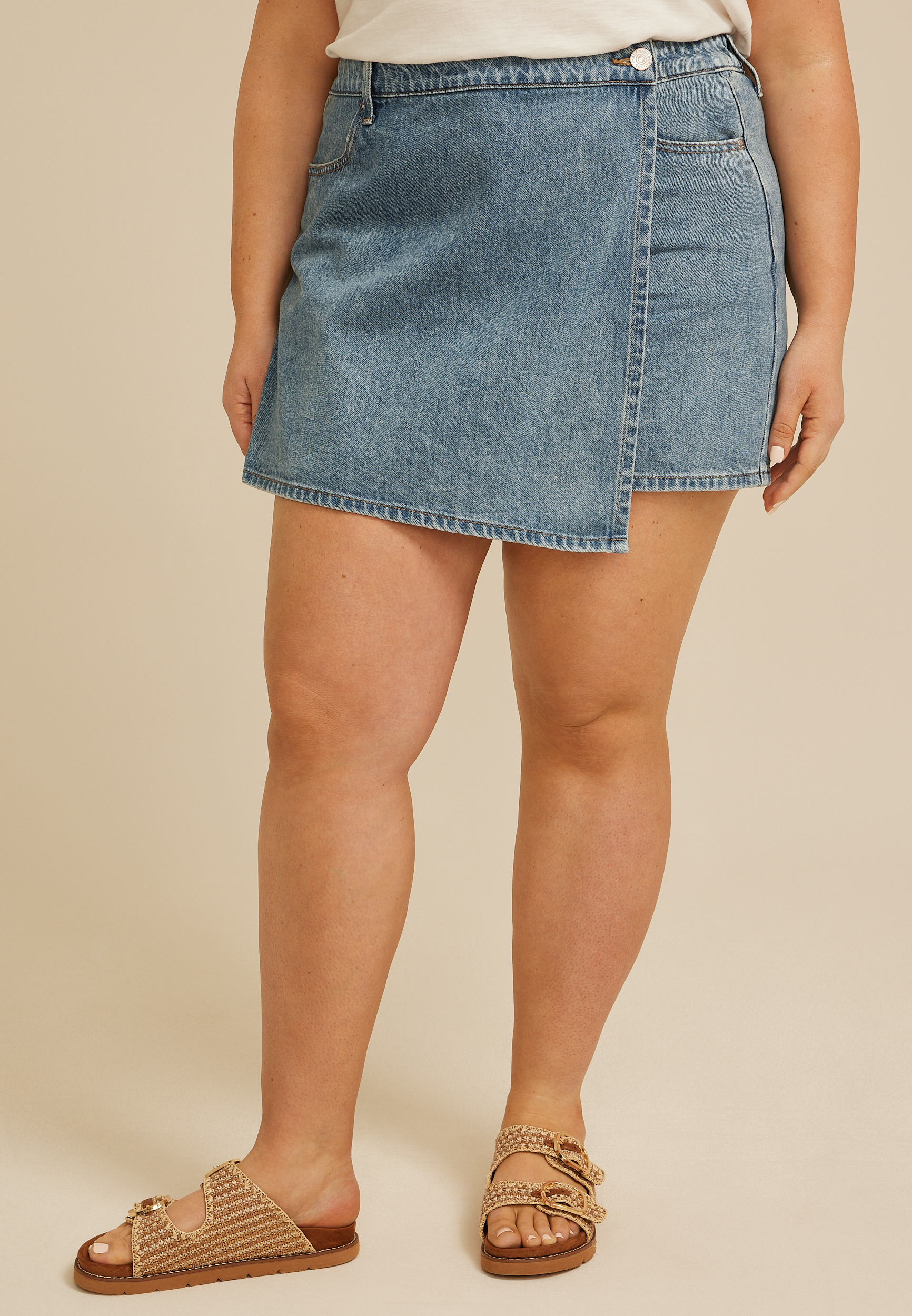 Plus Size m jeans by maurices&trade; High Rise 6in Skort