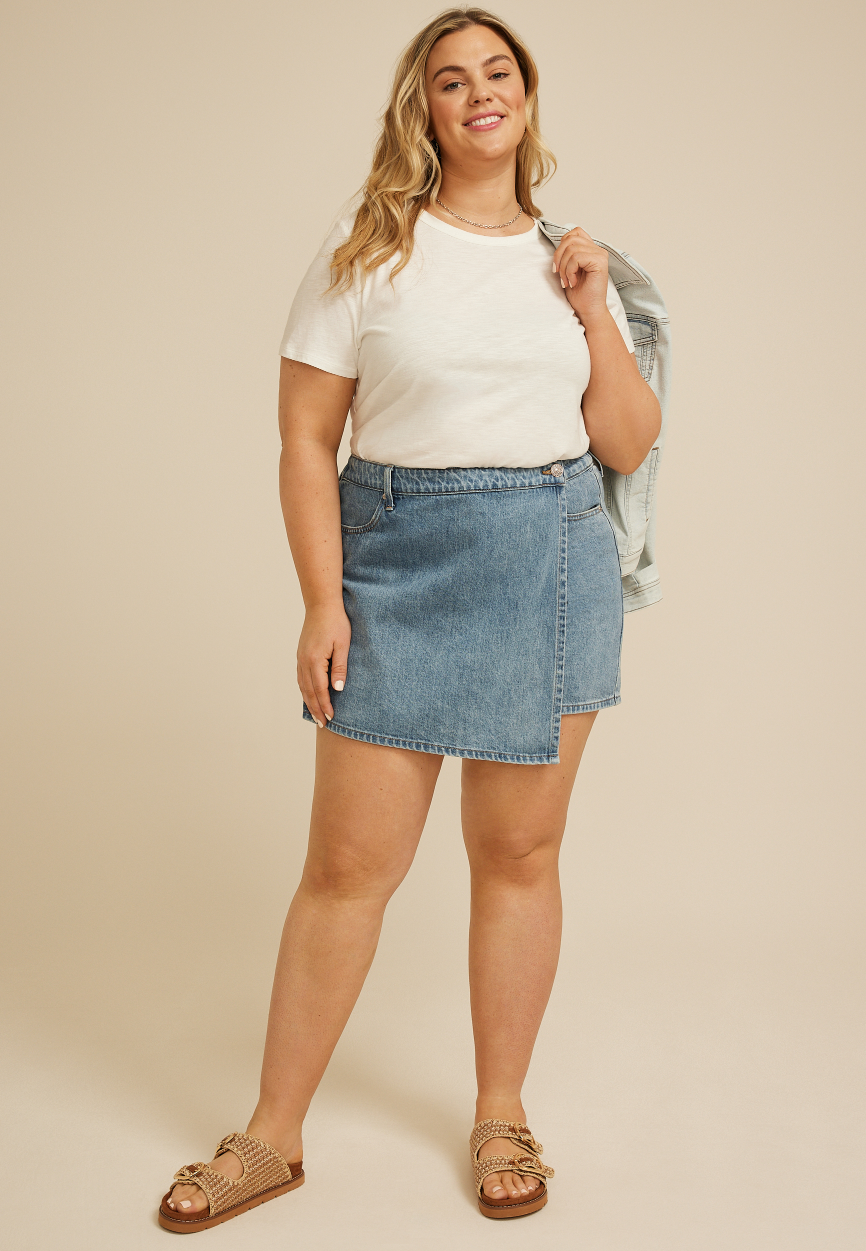 Plus Size m jeans by maurices™ High Rise 6in Skort