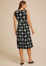24/7 Bare Medallion Midi Dress, BLACK COMBO, small